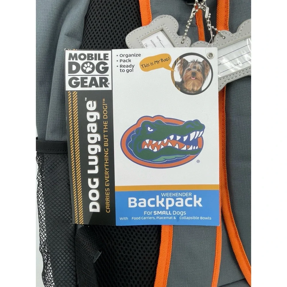 Mobile Dog Gear NCAA Florida Gators Dog Luggage Weekender Backpack NWT‎ New